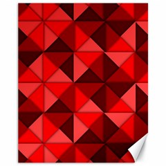 Red Diamond Shapes Pattern Canvas 11  X 14  by Semog4