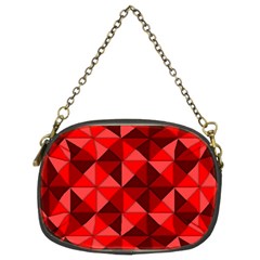 Red Diamond Shapes Pattern Chain Purse (two Sides) by Semog4