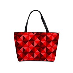 Red Diamond Shapes Pattern Classic Shoulder Handbag by Semog4