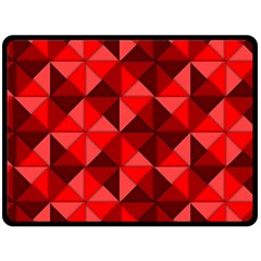 Red Diamond Shapes Pattern Fleece Blanket (large) by Semog4