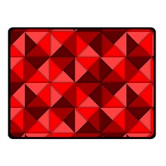 Red Diamond Shapes Pattern Fleece Blanket (small) by Semog4