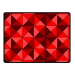 Red Diamond Shapes Pattern Fleece Blanket (Small) 50 x40  Blanket Front