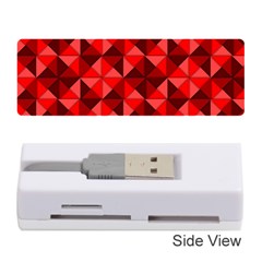 Red Diamond Shapes Pattern Memory Card Reader (stick) by Semog4