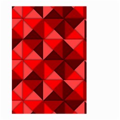 Red Diamond Shapes Pattern Small Garden Flag (two Sides) by Semog4