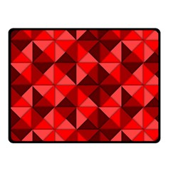 Red Diamond Shapes Pattern Two Sides Fleece Blanket (small) by Semog4