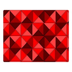 Red Diamond Shapes Pattern Two Sides Premium Plush Fleece Blanket (large) by Semog4