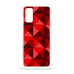 Red Diamond Shapes Pattern Samsung Galaxy S20 6 2 Inch Tpu Uv Case by Semog4