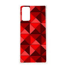 Red Diamond Shapes Pattern Samsung Galaxy Note 20 Tpu Uv Case by Semog4