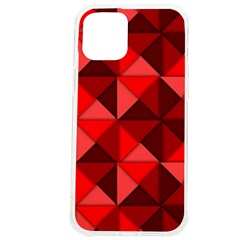 Red Diamond Shapes Pattern Iphone 12 Pro Max Tpu Uv Print Case by Semog4