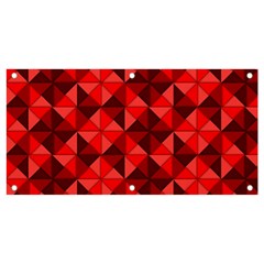 Red Diamond Shapes Pattern Banner And Sign 4  X 2  by Semog4