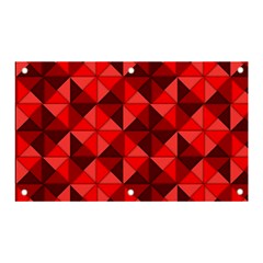 Red Diamond Shapes Pattern Banner And Sign 5  X 3  by Semog4