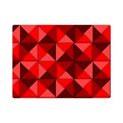 Red Diamond Shapes Pattern Premium Plush Fleece Blanket (mini) by Semog4