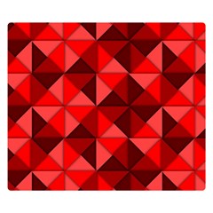 Red Diamond Shapes Pattern Premium Plush Fleece Blanket (small) by Semog4