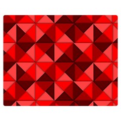 Red Diamond Shapes Pattern Premium Plush Fleece Blanket (medium) by Semog4