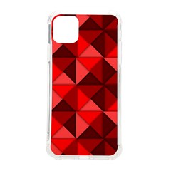 Red Diamond Shapes Pattern Iphone 11 Pro Max 6 5 Inch Tpu Uv Print Case by Semog4