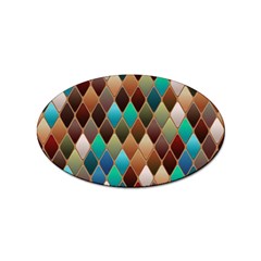 Diamond Shapes Pattern Sticker Oval (10 Pack)