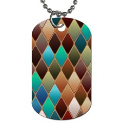 Diamond Shapes Pattern Dog Tag (two Sides) by Semog4