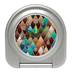 Diamond Shapes Pattern Travel Alarm Clock