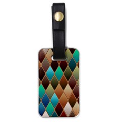 Diamond Shapes Pattern Luggage Tag (one Side) by Semog4