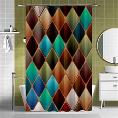 Diamond Shapes Pattern Shower Curtain 48  X 72  (small)  by Semog4