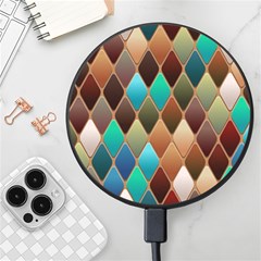 Diamond Shapes Pattern Wireless Fast Charger(black)