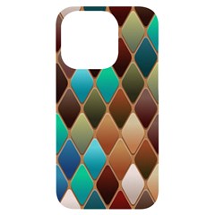 Diamond Shapes Pattern Iphone 14 Pro Black Uv Print Case by Semog4