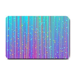 Blue Magenta Speckles Line Small Doormat by Semog4