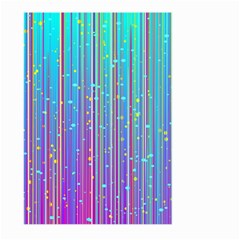 Blue Magenta Speckles Line Large Garden Flag (two Sides)