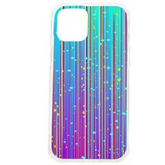 Blue Magenta Speckles Line Iphone 12 Pro Max Tpu Uv Print Case