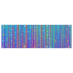 Blue Magenta Speckles Line Banner And Sign 9  X 3  by Semog4