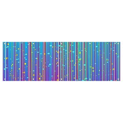 Blue Magenta Speckles Line Banner And Sign 12  X 4  by Semog4