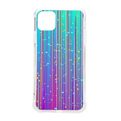 Blue Magenta Speckles Line Iphone 11 Pro Max 6 5 Inch Tpu Uv Print Case by Semog4