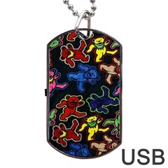 Grateful Dead Pattern Dog Tag USB Flash (Two Sides)