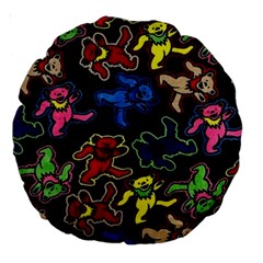 Grateful Dead Pattern Large 18  Premium Round Cushions