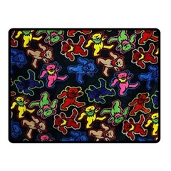 Grateful Dead Pattern Two Sides Fleece Blanket (Small)