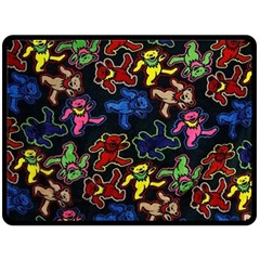 Grateful Dead Pattern Two Sides Fleece Blanket (Large)