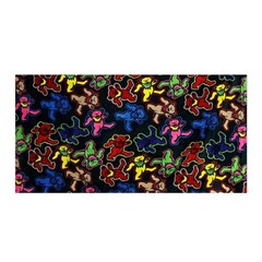 Grateful Dead Pattern Satin Wrap 35  x 70 