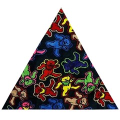 Grateful Dead Pattern Wooden Puzzle Triangle