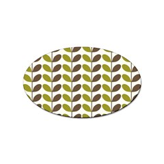 Leaf Plant Pattern Seamless Sticker Oval (100 Pack) by Semog4