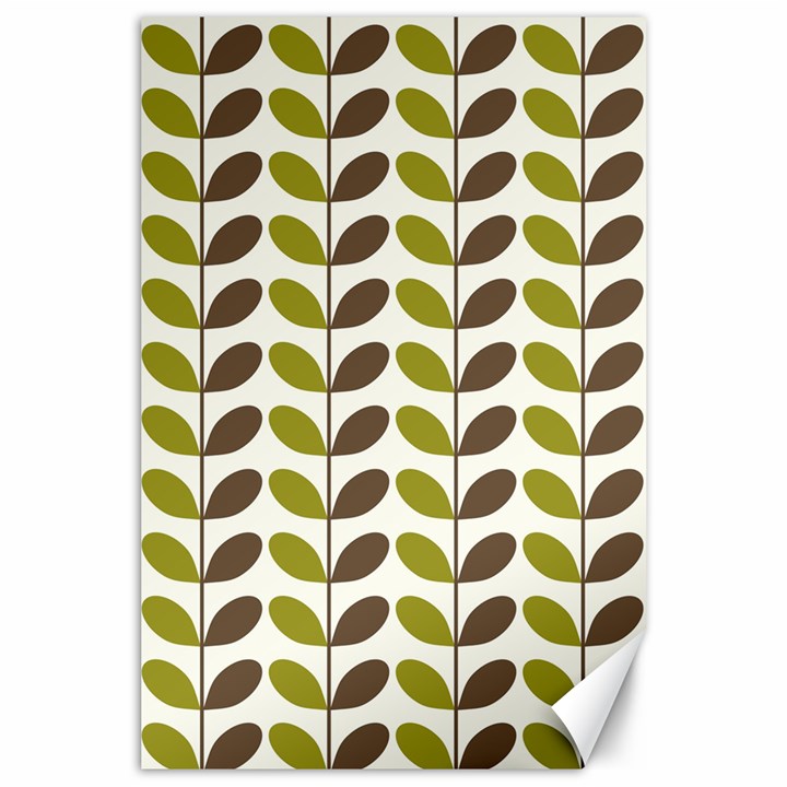 Leaf Plant Pattern Seamless Canvas 24  x 36 