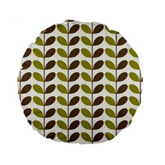 Leaf Plant Pattern Seamless Standard 15  Premium Round Cushions by Semog4