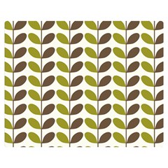 Leaf Plant Pattern Seamless Premium Plush Fleece Blanket (medium)