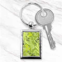 Seamless Pattern Green Garden Key Chain (rectangle) by Semog4