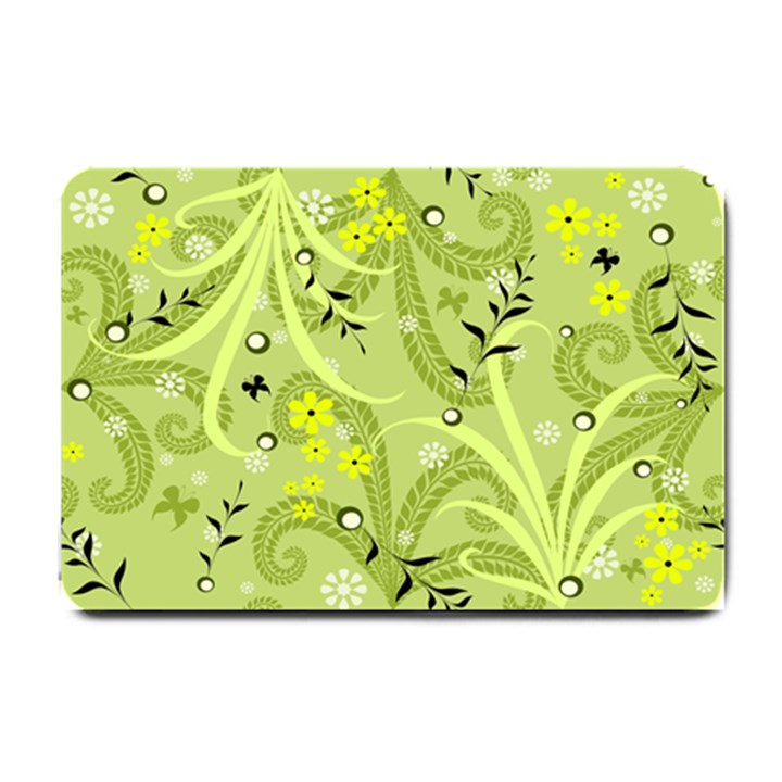 Seamless Pattern Green Garden Small Doormat