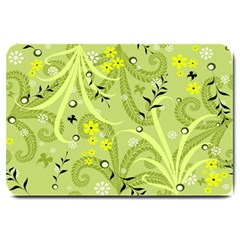 Seamless Pattern Green Garden Large Doormat by Semog4