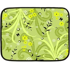 Seamless Pattern Green Garden Two Sides Fleece Blanket (mini)