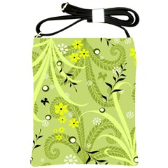 Seamless Pattern Green Garden Shoulder Sling Bag by Semog4