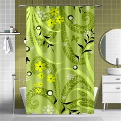 Seamless Pattern Green Garden Shower Curtain 48  X 72  (small)  by Semog4