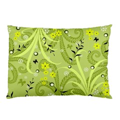 Seamless Pattern Green Garden Pillow Case (two Sides) by Semog4