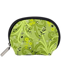 Seamless Pattern Green Garden Accessory Pouch (small) by Semog4